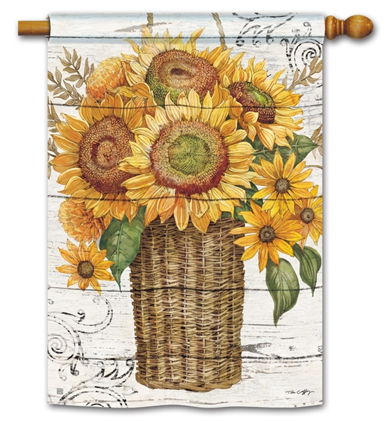Breeze Art Farmhouse Sunflower Accent Flag